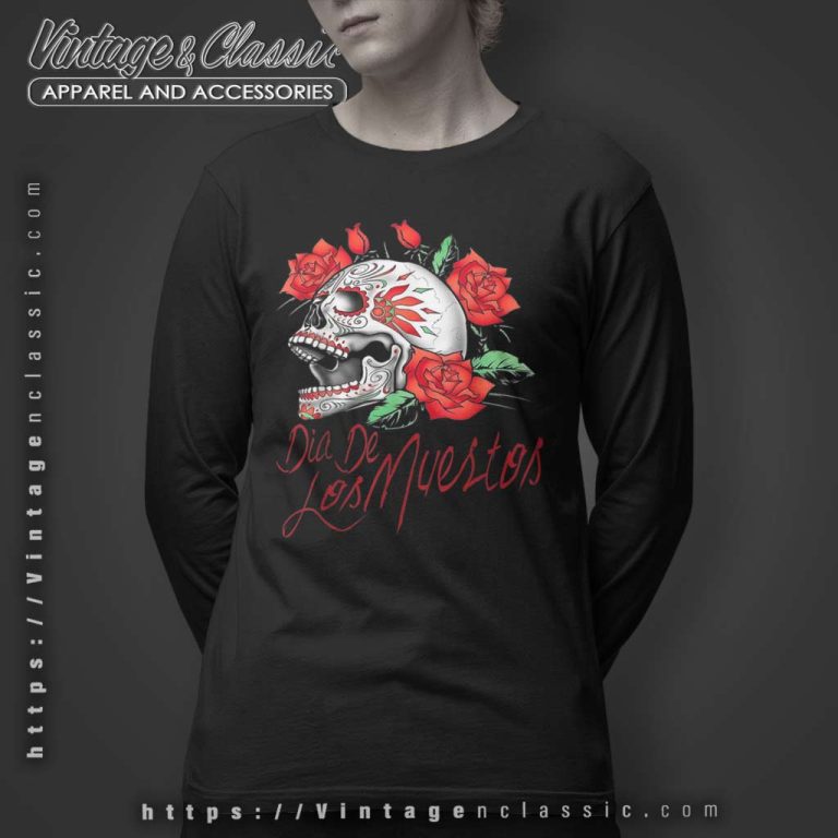 Dia De Los Muertos Sugar Skull Long Sleeve Tee Dia De Los Muertos Sugar Skull Long Sleeve Tee