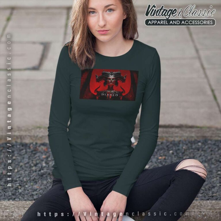 Diablo Iv 2023 Game Poster Long Sleeve Tee Diablo Iv 2023 Game Poster Long Sleeve Tee