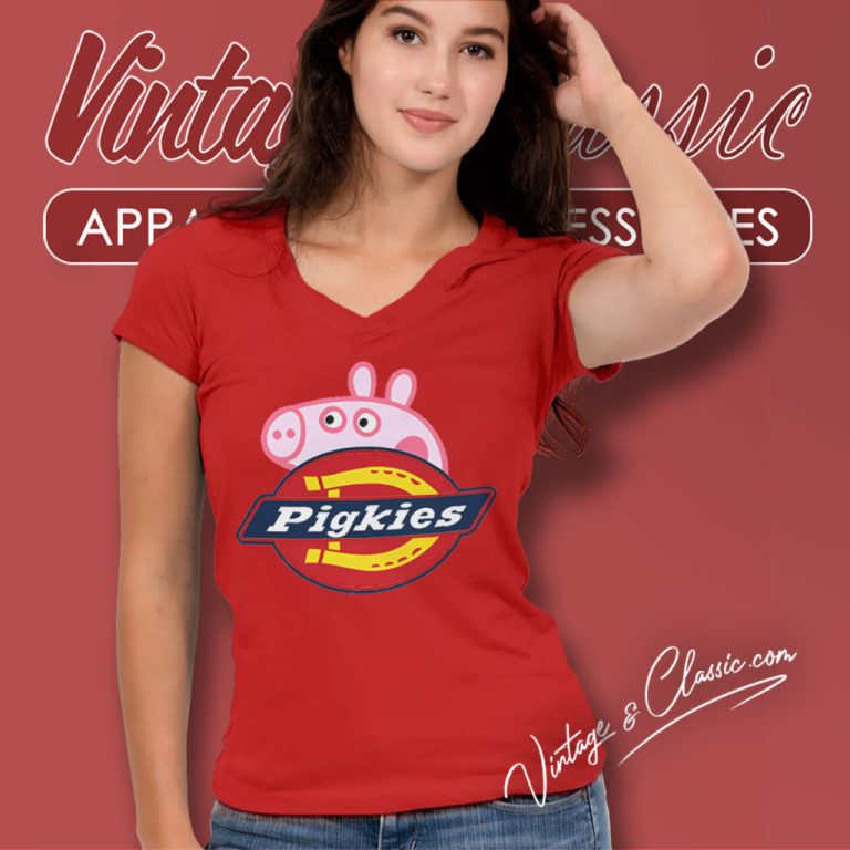 Dickies Pigkies Peppa Pig V Neck TShirt Dickies Pigkies Peppa Pig V Neck TShirt