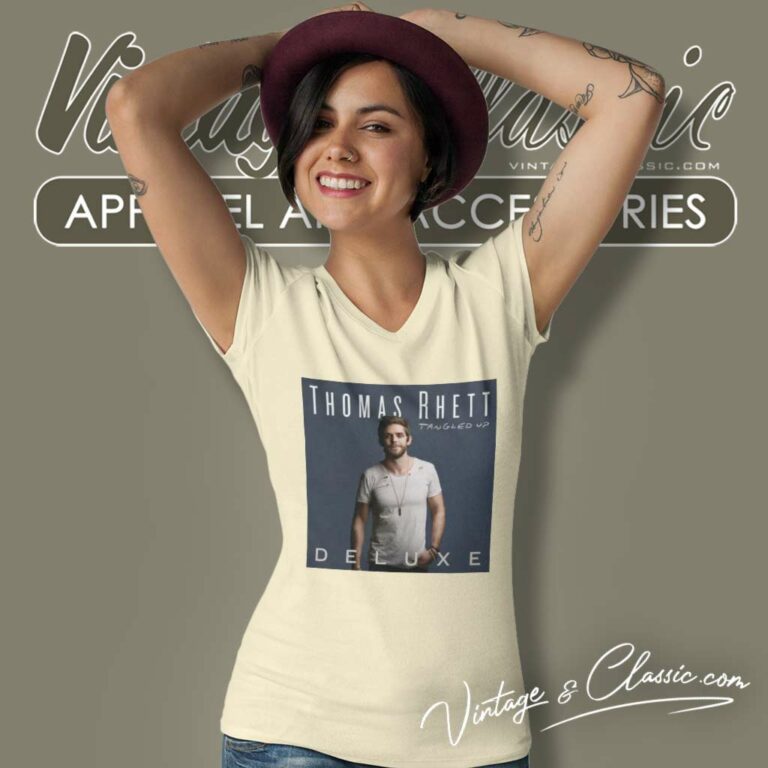 Die A Happy Man Lyrics Thomas Rhett V Neck TShirt Die A Happy Man Lyrics Thomas Rhett V Neck TShirt