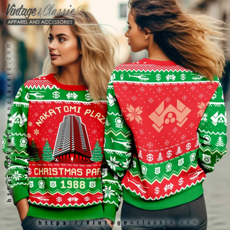 Die Hard Nakatomi Plaza Ugly Sweater women Ugly Christmas Sweater Die Hard Nakatomi Plaza Ugly Sweater women Ugly Christmas Sweater