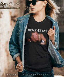 Die Hard Yippee Ki Yay Shirt Bruce Willis Vneck
