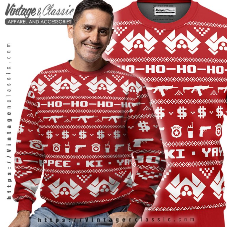 Die Hard Yippee Ki Yay Ugly Christmas Sweater Men Ugly Sweater Die Hard Yippee Ki Yay Ugly Christmas Sweater Men Ugly Sweater