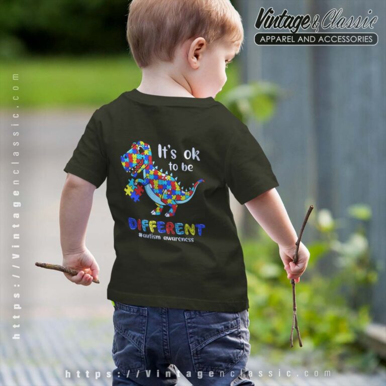 Dino Its Ok To Be Different Shirt Dinosaur T rex Autism kids shirt Dino Its Ok To Be Different Shirt Dinosaur T rex Autism kids shirt