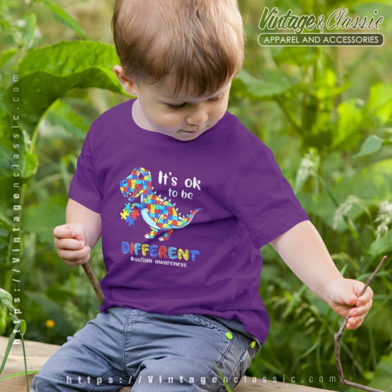 Dino Its Ok To Be Different Shirt kids Dinosaur T rex Autism Dino Its Ok To Be Different Shirt kids Dinosaur T rex Autism