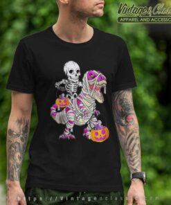 Dinosaur Skeleton Riding Halloween Shirt 6 Dinosaur Skeleton Riding Halloween Shirts T Shirt