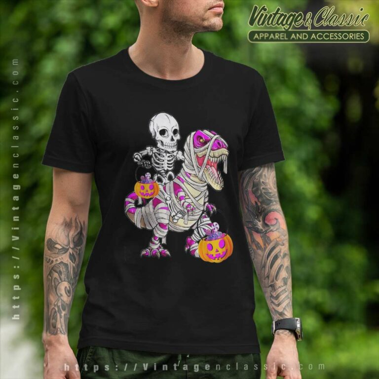 Dinosaur Skeleton Riding Halloween Shirts T Shirt Dinosaur Skeleton Riding Halloween Shirts T Shirt