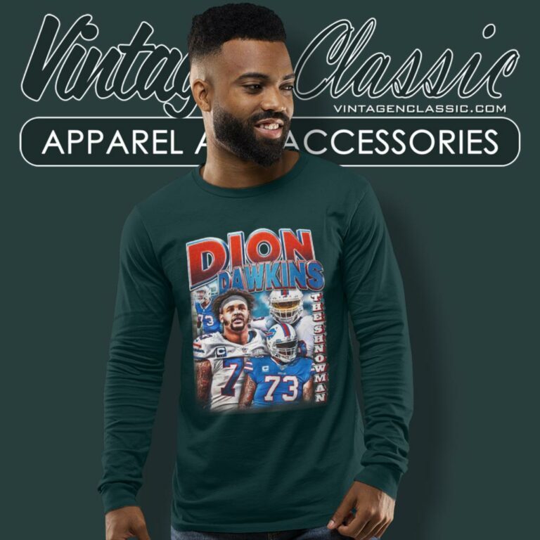 Dion Dawkins The Shnowman Buffalo Bills Long Sleeve Tee Dion Dawkins The Shnowman Buffalo Bills Long Sleeve Tee
