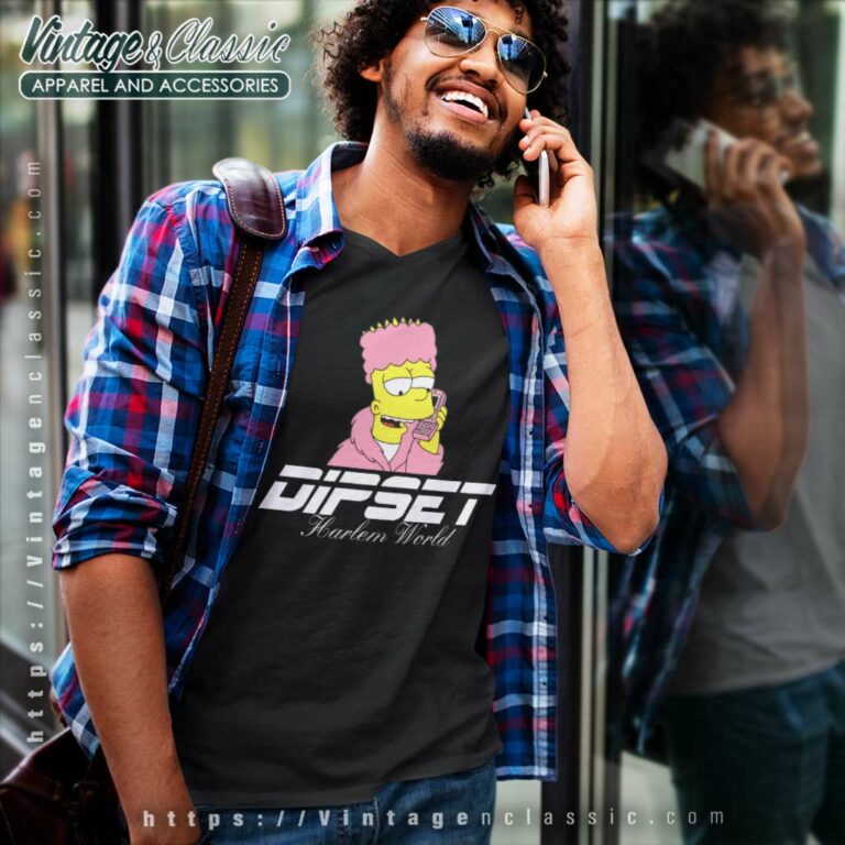 Dipset Killa Bart Simpson V Neck TShirt Dipset Killa Bart Simpson V Neck TShirt