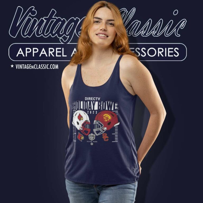 Directv Holiday Bowl Louisville Cardinals Vs Usc Trojans Tank Top Racerback Directv Holiday Bowl Louisville Cardinals Vs Usc Trojans Tank Top Racerback