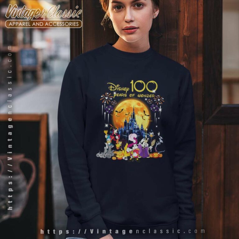 Disney 100 Years Of Wonder Halloween Sweatshirt Disney 100 Years Of Wonder Halloween Sweatshirt
