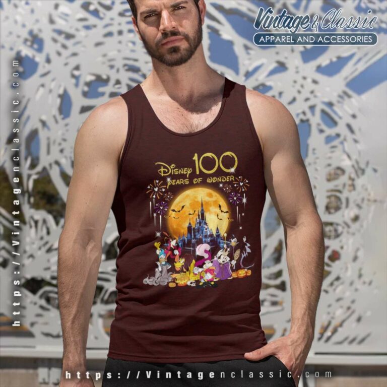 Disney 100 Years Of Wonder Halloween Tank Top Racerback Disney 100 Years Of Wonder Halloween Tank Top Racerback