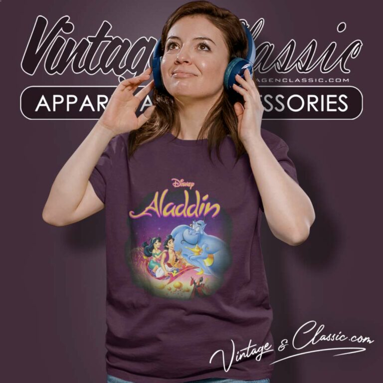 Disney Aladdin Aladdin Vhs Women TShirt Disney Aladdin Aladdin Vhs Women TShirt