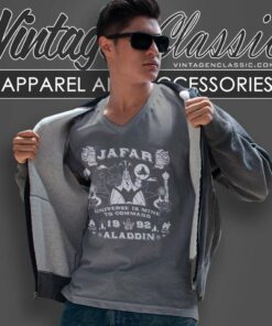 Disney Aladdin Jafar World 1992 V Neck TShirt