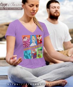 Disney Alice In Wonderland Characters Shirt V Neck TShirt
