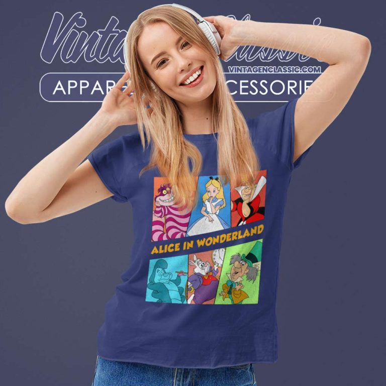 Disney Alice In Wonderland Characters Shirt Women TShirt Disney Alice In Wonderland Characters Shirt Women TShirt
