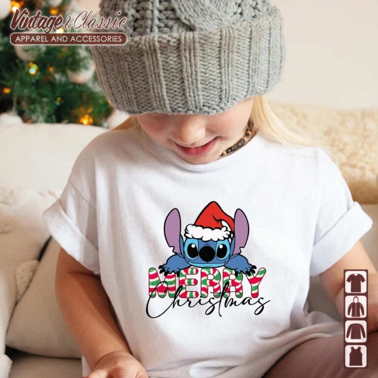 Disney Christmas Merry Christmas Stitch Detailed youth Shirt Disney Christmas Merry Christmas Stitch Detailed youth Shirt