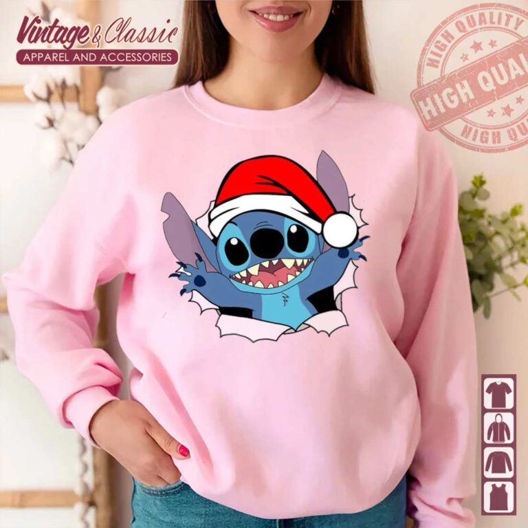 Disney Christmas Shirt Stitch Christmas Sweatshirt Disney Christmas Shirt Stitch Christmas Sweatshirt