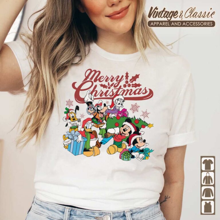 Disney Christmas Vintage TShirt Mickey And Friends Family Disney Christmas Vintage TShirt Mickey And Friends Family