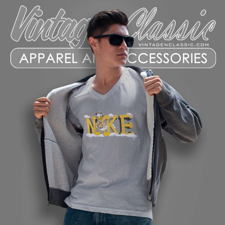 Disney Donald Duck And Snow Logo Nike Shirt V Neck TShirt Disney Donald Duck And Snow Logo Nike Shirt V Neck TShirt