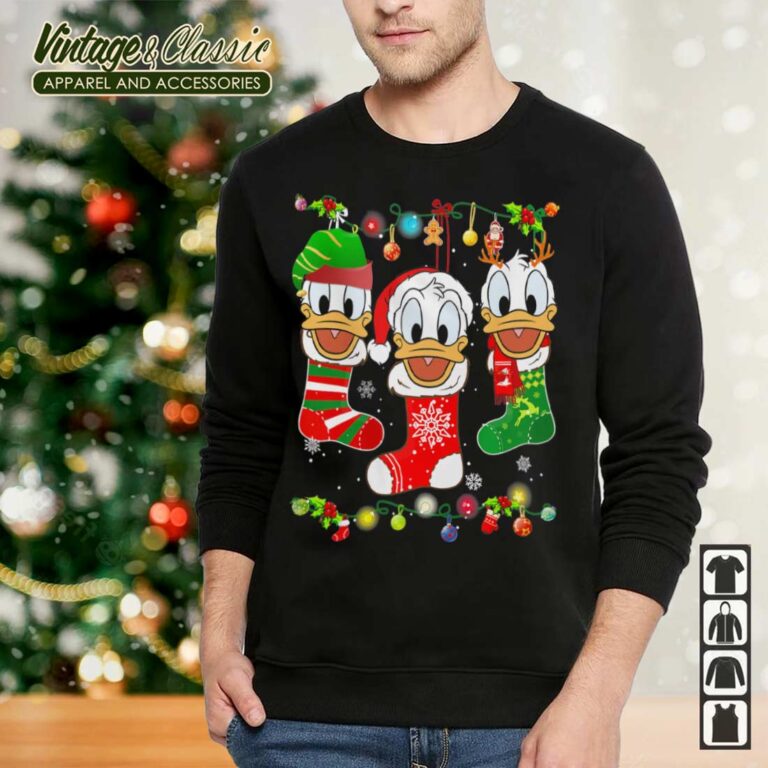 Disney Donald Duck Christmas Socks Shirt Sweatshirt Disney Donald Duck Christmas Socks Shirt Sweatshirt