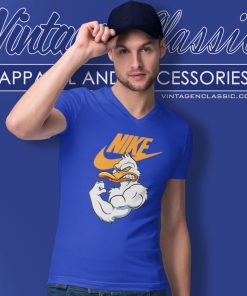 Disney Donald Duck Nike Logo V Neck TShirt