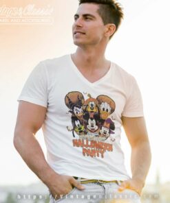 Disney Halloween Shirt Mickeys Not So Scary Halloween Party 6 Disney Halloween Shirt Mickeys Not So Scary Halloween Party V Neck TShirt