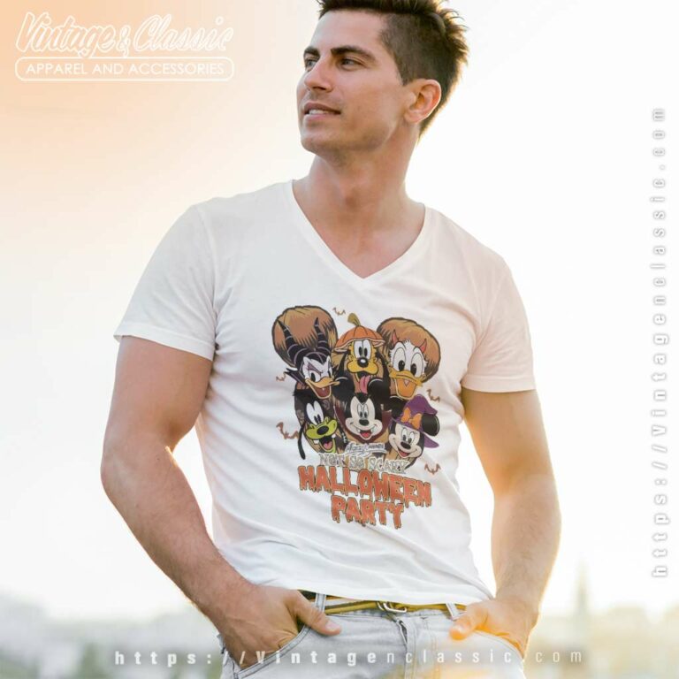 Disney Halloween Shirt Mickeys Not So Scary Halloween Party V Neck TShirt Disney Halloween Shirt Mickeys Not So Scary Halloween Party V Neck TShirt