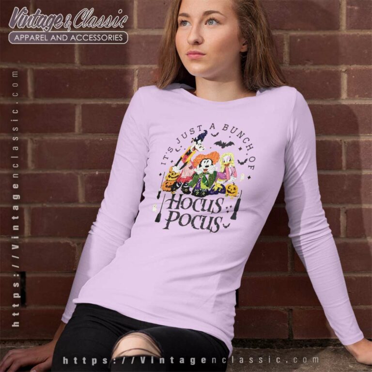 Disney Hocus Pocus Shirt Its Just A Bunch Long Sleeve Tee Disney Hocus Pocus Shirt Its Just A Bunch Long Sleeve Tee