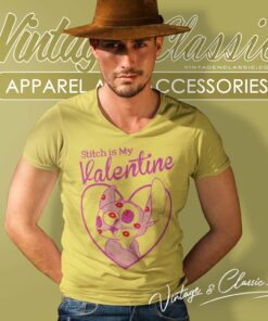 Disney Lilo Stitch Valentine V Neck TShirt