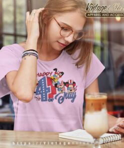 Disney Mickey 4th Of July Flag Women TShirt