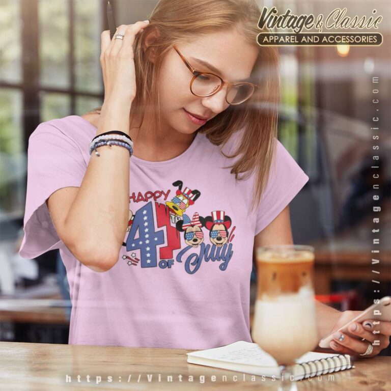 Disney Mickey 4th Of July Flag Women TShirt Disney Mickey 4th Of July Flag Women TShirt