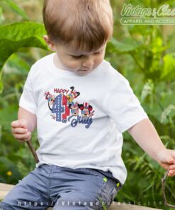 Disney Mickey 4th Of July Flag kids Tshirt