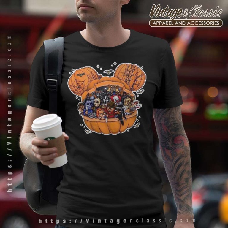 Disney Mickey Halloween Horror Character Pumpkin T Shirt Disney Mickey Halloween Horror Character Pumpkin T Shirt