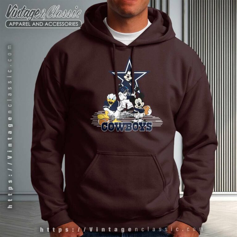 Disney Mickey Mouse And Goofy Donald Duck Dallas Cowboys Hoodie Disney Mickey Mouse And Goofy Donald Duck Dallas Cowboys Hoodie