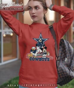 Disney Mickey Mouse And Goofy Donald Duck Dallas Cowboys Sweatshirt