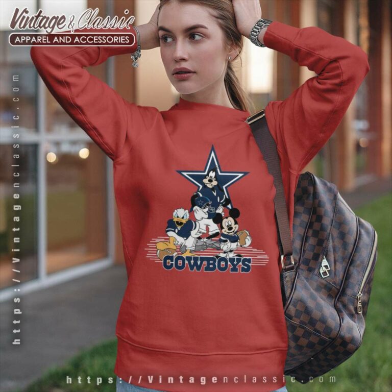 Disney Mickey Mouse And Goofy Donald Duck Dallas Cowboys Sweatshirt Disney Mickey Mouse And Goofy Donald Duck Dallas Cowboys Sweatshirt