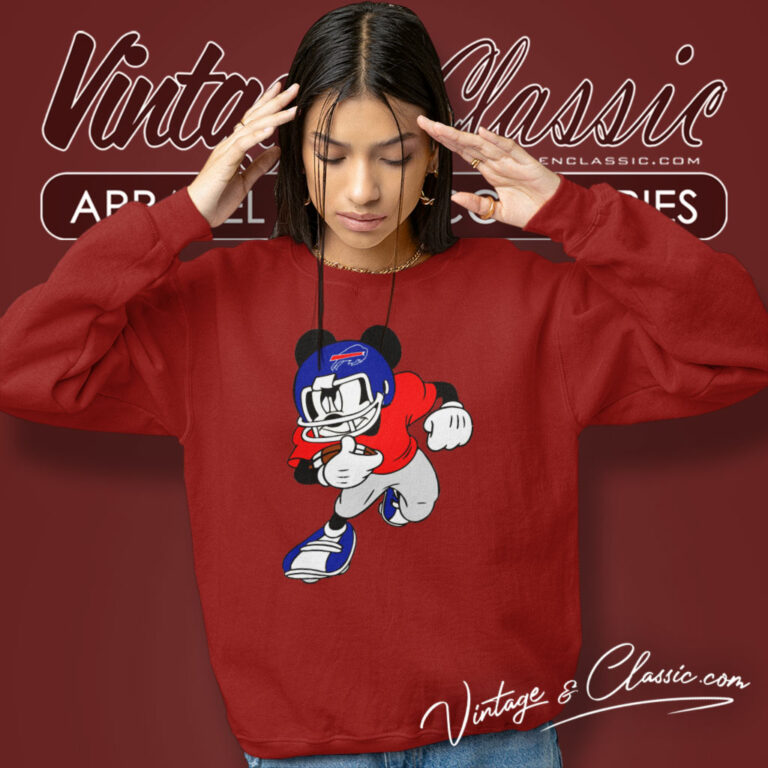 Disney Mickey Mouse Buffalo Bills Sweatshirt Disney Mickey Mouse Buffalo Bills Sweatshirt
