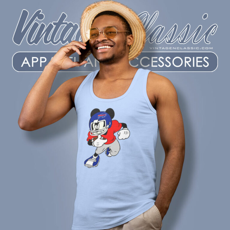 Disney Mickey Mouse Buffalo Bills Tank Top Racerback Disney Mickey Mouse Buffalo Bills Tank Top Racerback