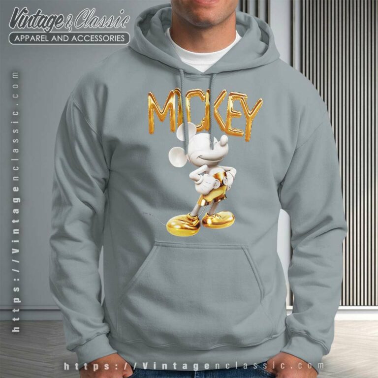 Disney Mickey Mouse Gold Hoodie Disney Mickey Mouse Gold Hoodie