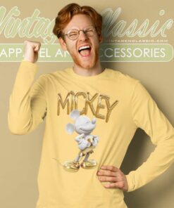 Disney Mickey Mouse Gold Long Sleeve Tee