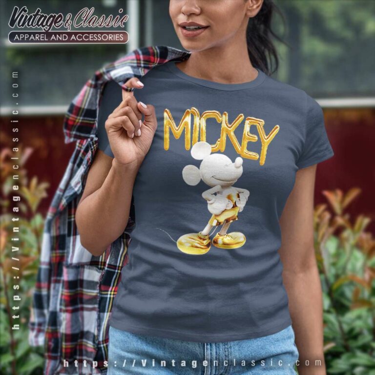 Disney Mickey Mouse Gold Women TShirt Disney Mickey Mouse Gold Women TShirt