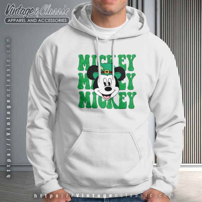Disney Mickey Mouse Shamrock Clover Hoodie Disney Mickey Mouse Shamrock Clover Hoodie