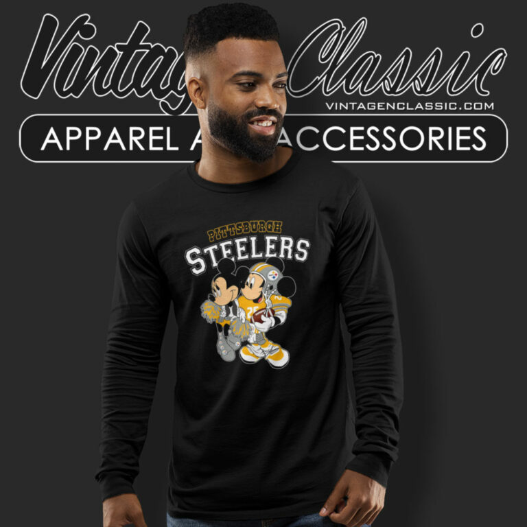 Disney Mickey Pittsburgh Steelers Long Sleeve Tee Disney Mickey Pittsburgh Steelers Long Sleeve Tee