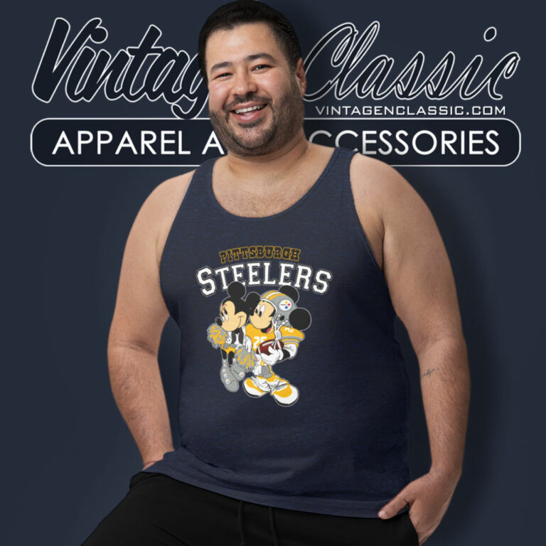Disney Mickey Pittsburgh Steelers Tank Top Racerback Disney Mickey Pittsburgh Steelers Tank Top Racerback
