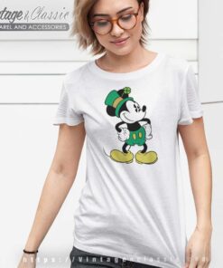 Disney Mickey St Patricks Day Tshirt Women