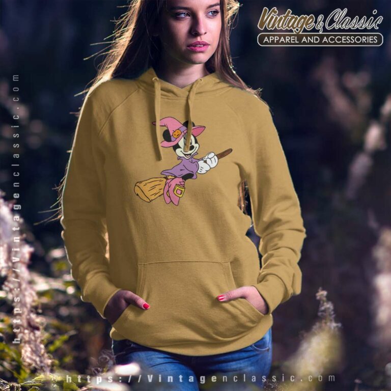 Disney Minnie Flying Witch Halloween Hoodie Disney Minnie Flying Witch Halloween Hoodie