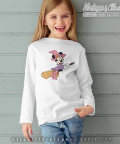 Disney Minnie Flying Witch Halloween kids Longsleeves