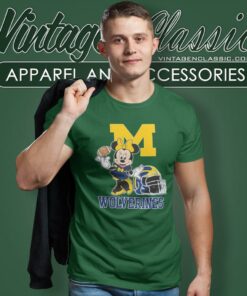 Disney Minnie Mouse Michigan Wolverines T Shirt
