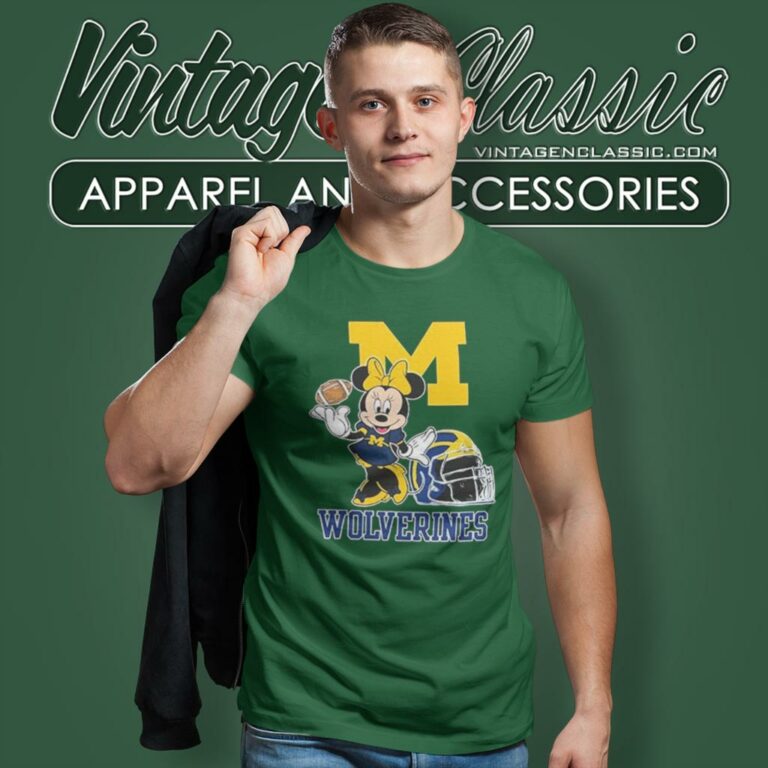 Disney Minnie Mouse Michigan Wolverines T Shirt Disney Minnie Mouse Michigan Wolverines T Shirt